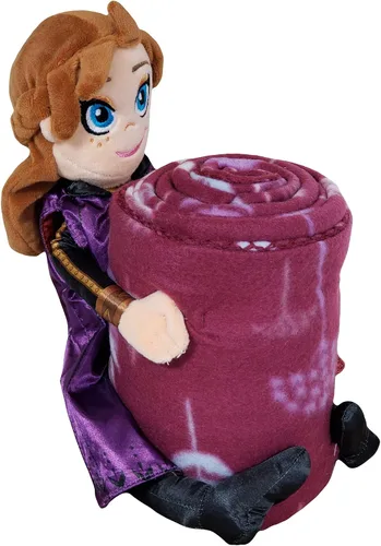 Vista 3 de Disney Almohada y cobija de forro polar, diseño de Frozen