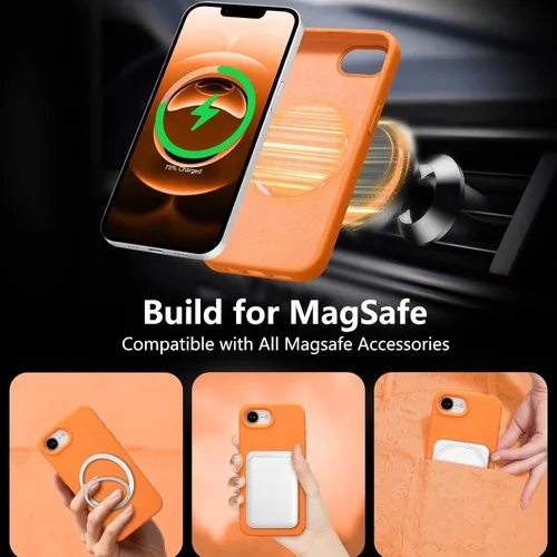 Vista 637 de Funda magnética de silicona para iPhone 13 Pro, color blanco antiguo [Compatible con Magsafe] [Forro de microfibra suave antiarañazos], funda