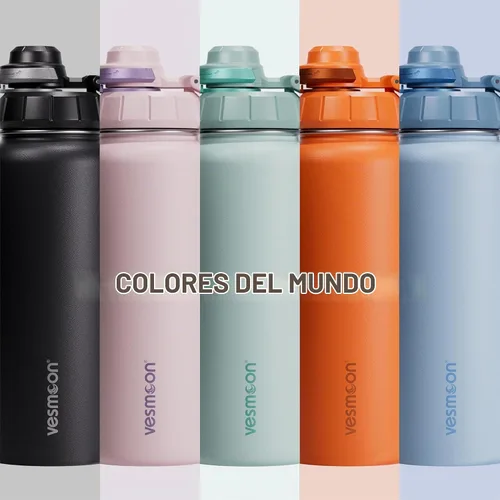 Vista 6 de Vesmoon Vessence Botella de infusión de té de acero inoxidable de 24 oz para té de hojas sueltas, agua, hierbas, frutas - Botella aislada de triple