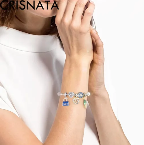 Vista 4 de CRISNATA Colgante de plata de ley 925 con texto en inglés "I Love You Heart, Lucky Penny 1, mejor esposa con corona, estrella de deseos 3D, cuentas