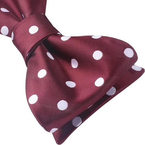 Vista 128 de HISDERN Pajaritas para hombre, diseño de lunares, corbatín y bolsillo cuadrado, clásico, esmoquin de negocios, boda, pajaritas, pañuelo