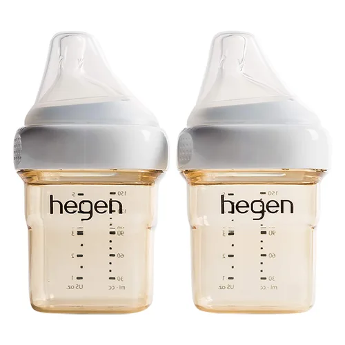 Vista 11 de Hegen Biberones para bebé - Biberones anticólicos de cuello ancho - Sistema de lactancia 11 oz con tetinas de flujo rápido