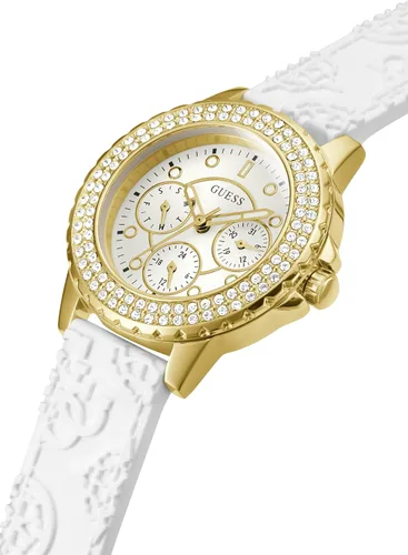 Vista 5 de GUESS US Womens White Silicone Multifunction Watch one