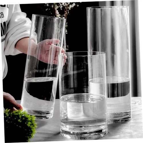 Vista 8 de DECHOUS Florero cilíndrico multiusos grande para decoración adecuado para interiores y exteriores