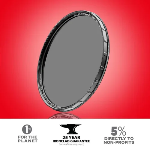 Vista 2 de 39mm X2 CPL Filtro Circular Polarizante para Lentes de Cámara - Vidrio Óptico AGC Polarizador Filtro con Paño para Lentes - MRC8 - Recubrimientos