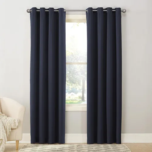 Vista 12 de Sun Zero Barrow - Juego de 2 paneles de cortinas con ojales, ahorro de energía, gris acero, 54 pulgadas de ancho x 63 pulgadas de largo (2 paneles)