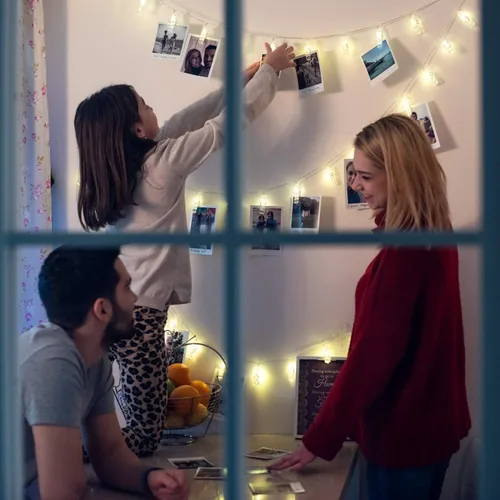 Vista 6 de Dopheuor Luces en Cadena con Clip para Fotos LED, Luces de Hadas con Clip para Fotos Colgantes, Operadas a Pilas para Regalos, Patio, Navidad