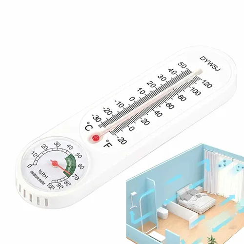 Vista 6 de Dispositivo de seguimiento de temperatura interior 2 en 1, medidor de temperatura interior, termómetro ambiental Sensor de temperatura ambiente