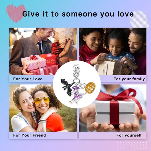 Vista 56 de LUXILLA Abalorio de plata de ley 925 para madre, hija, abuela, para familia, amor, madre, hija, abuela, para pulseras, collares, dijes, abalorios