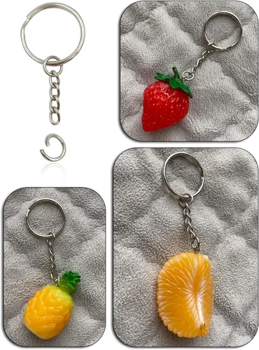 Vista 6 de Llavero con cadena y anillos abiertos de 1 pulgada, paquete de 50, 50pack
