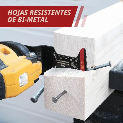 Vista 3 de AMZWEI 10 piezas cuchillas oscilantes bimetálicas para herramientas de corte de metal, cuchillas multiherramienta de borde curvado de 1-3/4
