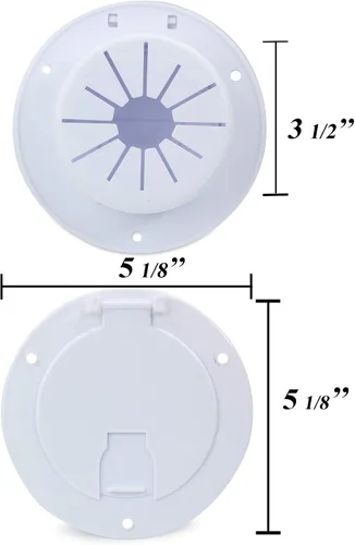 Vista 2 de RV Camper Remolque Autocaravana Cable de alimentación Hatch Puerta de acceso eléctrico Blanco (blanco 5W)