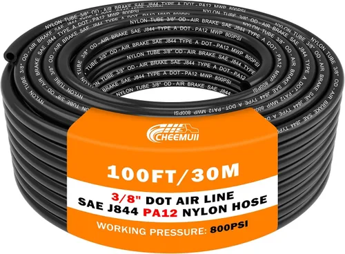 Vista 18 de CheeMuii 30 pies 1/4 línea de aire DOT 1/4" PA12 tubo neumático de nylon 9.1 metros 1/4 pulgada OD tubo de aire neumático tubo de línea de aire