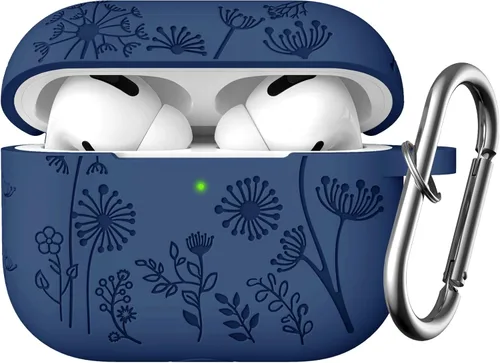 Vista 29 de Lerobo - Funda para AirPods Pro 2, funda de silicona suave con llavero para mujer