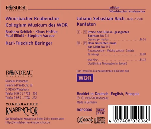 Vista 2 de Kantaten BWV 215 & 195