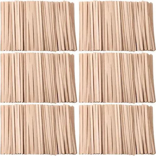Vista 7 de Meanplan 3000 unidades de agitadores de café de madera de 7.5 pulgadas, palitos desechables de madera de abedul para agitar, café, barra de agitador