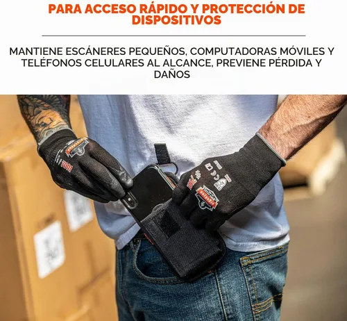 Vista 2 de Ergodyne Squids 5544 - Funda para escáner de código de barras para computadoras móviles de tamaño de teléfono, soporte para escáneres de código