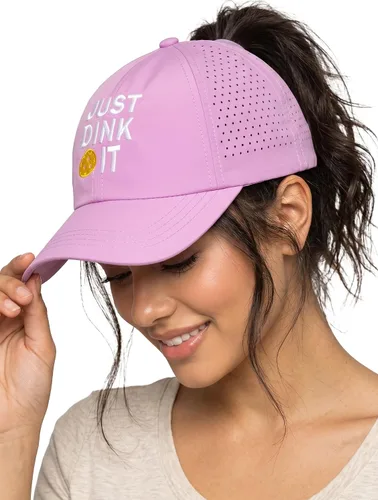 Vista 67 de Funky Junque - Sombrero de cola de caballo para mujer, gorra de béisbol con ajuste ajustable y cola de caballo alta cruzada para uso diario Paquete