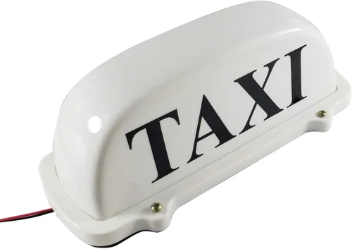 Vista 2 de NRC&XRC-12V Señal iluminada magnética impermeable para techo de taxi, luz LED de coche, base sellada con cable de alimentación de 3m