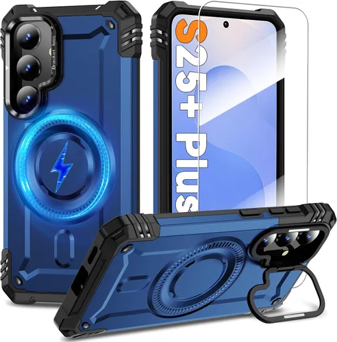 Vista 40 de Funda magnética para Samsung Galaxy S25+ Plus/Galaxy S24+ Plus [Soporte de anillo de cámara integrado] [Protector de pantalla]