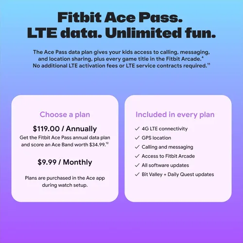 Vista 3 de Fitbit Google Ace LTE - Reloj inteligente para niños con llamadas, mensajes, GPS y juegos basados en actividades, se requiere plan de datos Ace Pass