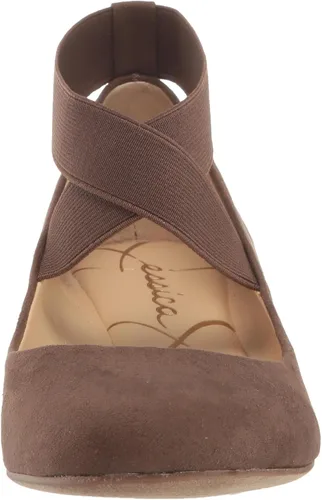 Vista 2 de Jessica Simpson Mandayss Women's Pull-On Criss-Cross Ankle Ballet Flats Shoes