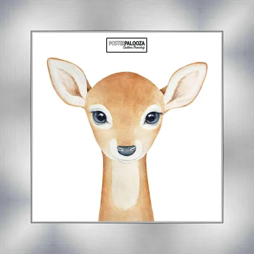Vista 3 de Poster Palooza 5x5 Inch Contemporary Silver Complete Wood Square Picture Frame with UV Acrylic Plexiglass, Foam Board Backing & Hardware Included