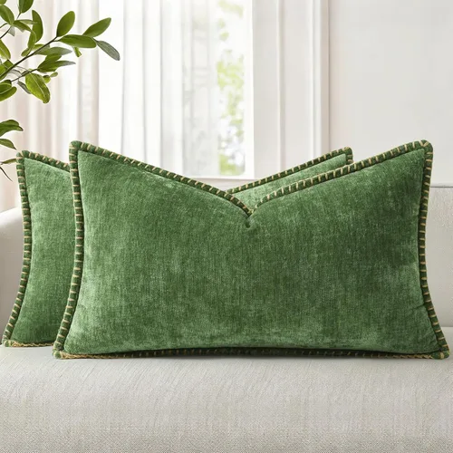 Vista 56 de decorUhome Juego de 2 fundas de almohada de felpilla suave y acogedora de otoño de 12 x 12 pulgadas, fundas decorativas modernas de terciopelo Aqua