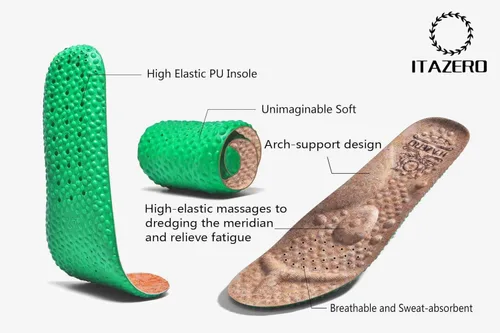 Vista 3 de 1TAZERO Zapatos casuales para hombre con plantillas de soporte de arco, mocasines para fascitis plantar