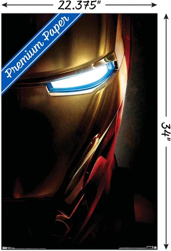 Vista 3 de Trends International Marvel Iron Man - Póster de pared de una hoja, 22.375 x 34 pulgadas, versión premium sin marco