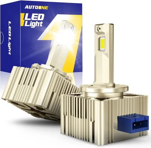 Vista 10 de AUTOONE 2024 Bombilla de faro delantero D1S D1R HID mejorada, 300% más luminosidad, 6000K blanco frío 66144 66140 85140 85415 Bombillas Xenon HID