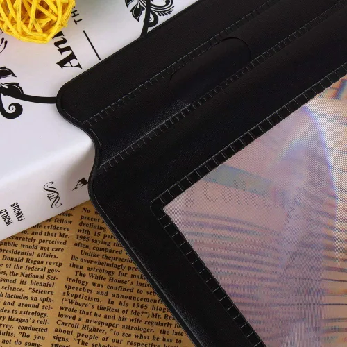 Vista 7 de Lupa de hoja de vidrio A4, hoja de lupa A4 3X, lupa grande, ayuda de lectura de libros, lente de PVC