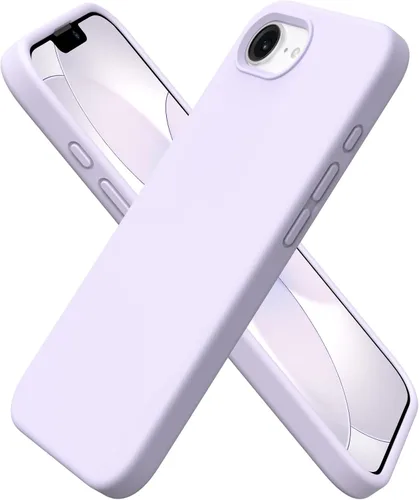 Vista 11 de ORNARTO Funda compatible con iPhone 16e de 6.1 pulgadas (2025), silicona líquida de 3 capas cubierta completa de goma de gel suave, funda protectora