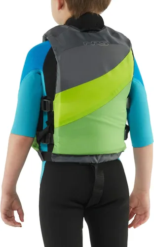 Vista 4 de NRS Chaleco salvavidas para niños (PFD)-Verde/Gris-Niño
