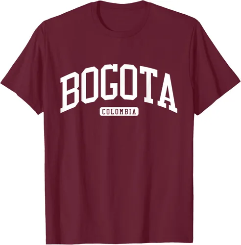 Vista 16 de Camiseta estilo universitario de Bogotá Colombia, Negro
