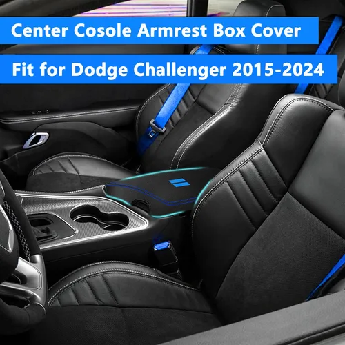 Vista 6 de YOSRTER para Accesorios de Dodge Challenger 2015 2016 2017 2018 2019 2020 2021 2022 2023 2024 Funda de Reposabrazos de Consola Central Caja