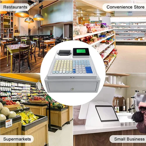 Vista 7 de Caja registradora Sistema electrónico Pos Caja registradora Teclado plano e impresora térmica Digital LED Caja registradora para supermercado