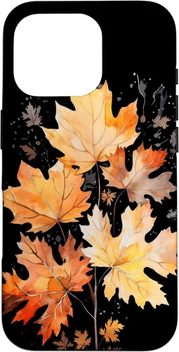 Vista 20 de iPhone 16 Autumn Leaves Watercolor Art Fall Season Thanksgiving Case