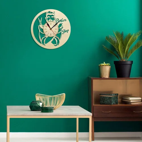 Vista 4 de Reloj de pared rústico vintage de 12 pulgadas con diseño retro, funciona con pilas, para sala de estar, dormitorio y oficina