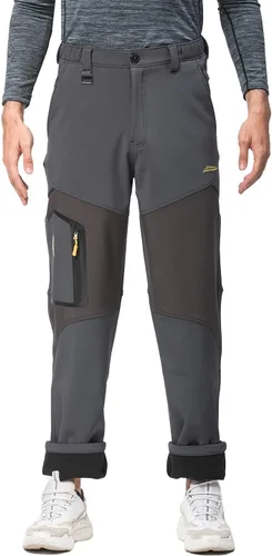 Vista 2 de Mr.Stream Pantalones deportivos para hombre, pesca, campamento, senderismo, forro polar, con cordón interno