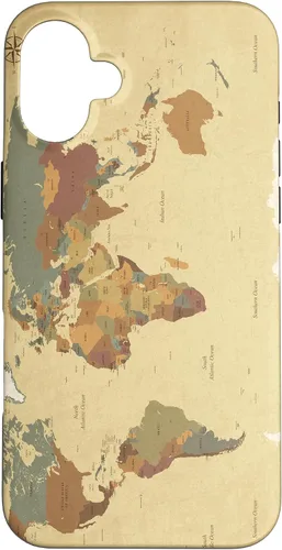 Vista 23 de Funda para teléfono inteligente con diseño de mapa mundial para iPhone 17