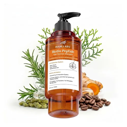 Vista 8 de HAIRLABS Biotin Peptide Shampoo para adelgazar el cabello fino, 7 fl oz Orange Label