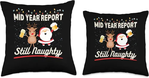 Vista 3 de Christmas in July Women Men Tees Christmas in July Mid Year Report Still Naughty Women Men - Almohada de 16 x 16 pulgadas, multicolor