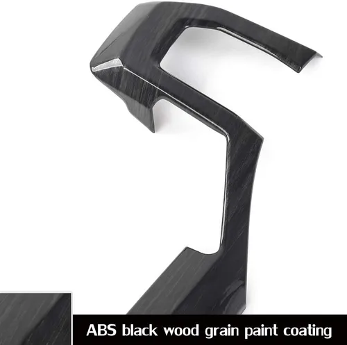 Vista 3 de Voodonala Cubierta de marco decorativo para volante negro con textura de grano para Ford F150 F250 F350 Super Duty 2015 2016 2017 2018 2019 2020