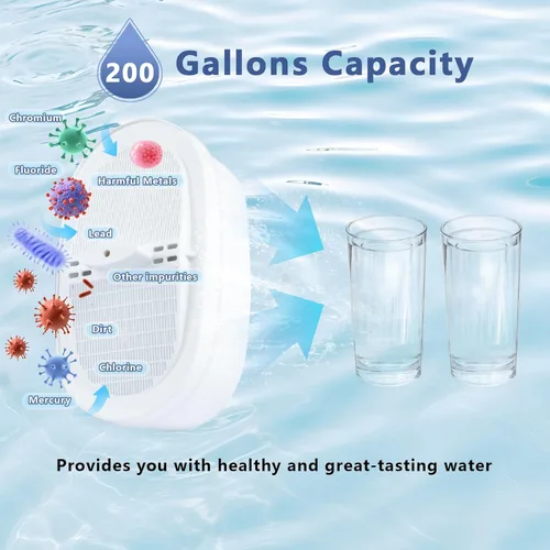 Vista 5 de Paquete de 3 filtros de repuesto para sistema de filtración de jarra Water-drop, filtro de agua compatible con WD-PF-01A Plus, reduce PFOA/PFOS