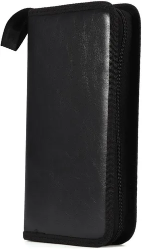 Vista 9 de Fosa Funda de poliuretano para CD/DVD/VCD con capacidad para 80 unidades, almacenamiento, soporte, folleto, bolsa, organizador de álbumes-Muti