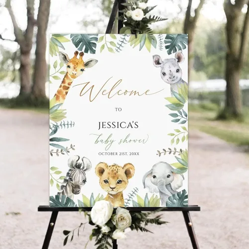 Vista 12 de Letrero de bienvenida para baby shower con texto en inglés "A Little Ray
