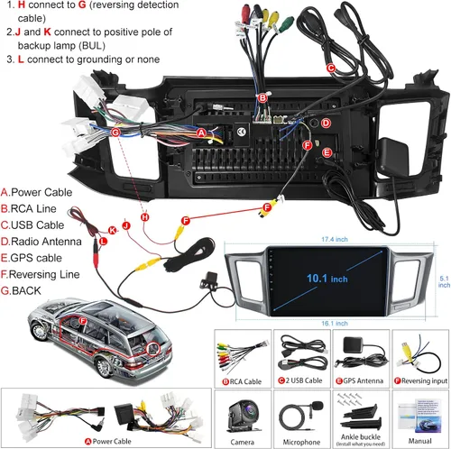 Vista 7 de Radio estéreo de coche 4G+64G para Toyota RAV4 2013-2018, Carplay inalámbrico y Android Auto con Android 13 compatible con Bluetooth/Control