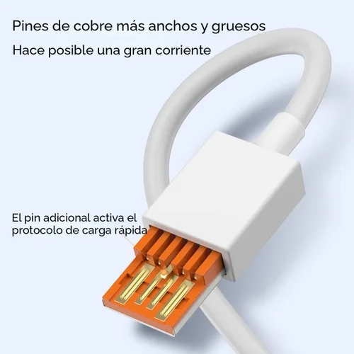 Vista 4 de 6A para Xiaomi Cable Cargador 120W Hypercharge USB Tipo C Cable de carga rápida