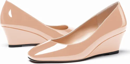 Vista 6 de WAYDERNS Zapatos de tacón bajo con cuña de tacón bajo para mujer de 2 pulgadas